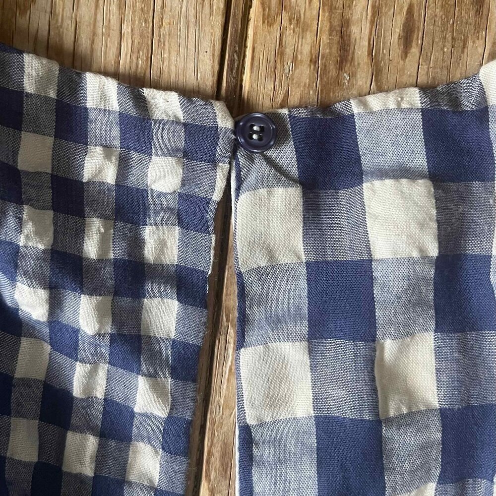 NWOT Talulah Wrap Gingham Romper Shorts Blue V Neck Short Sleeve Boho Sz Small - Picture 13 of 13